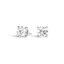 Lab Grown Diamond Studs 18k White Gold,