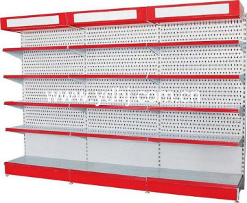 Punched hole back store shelf