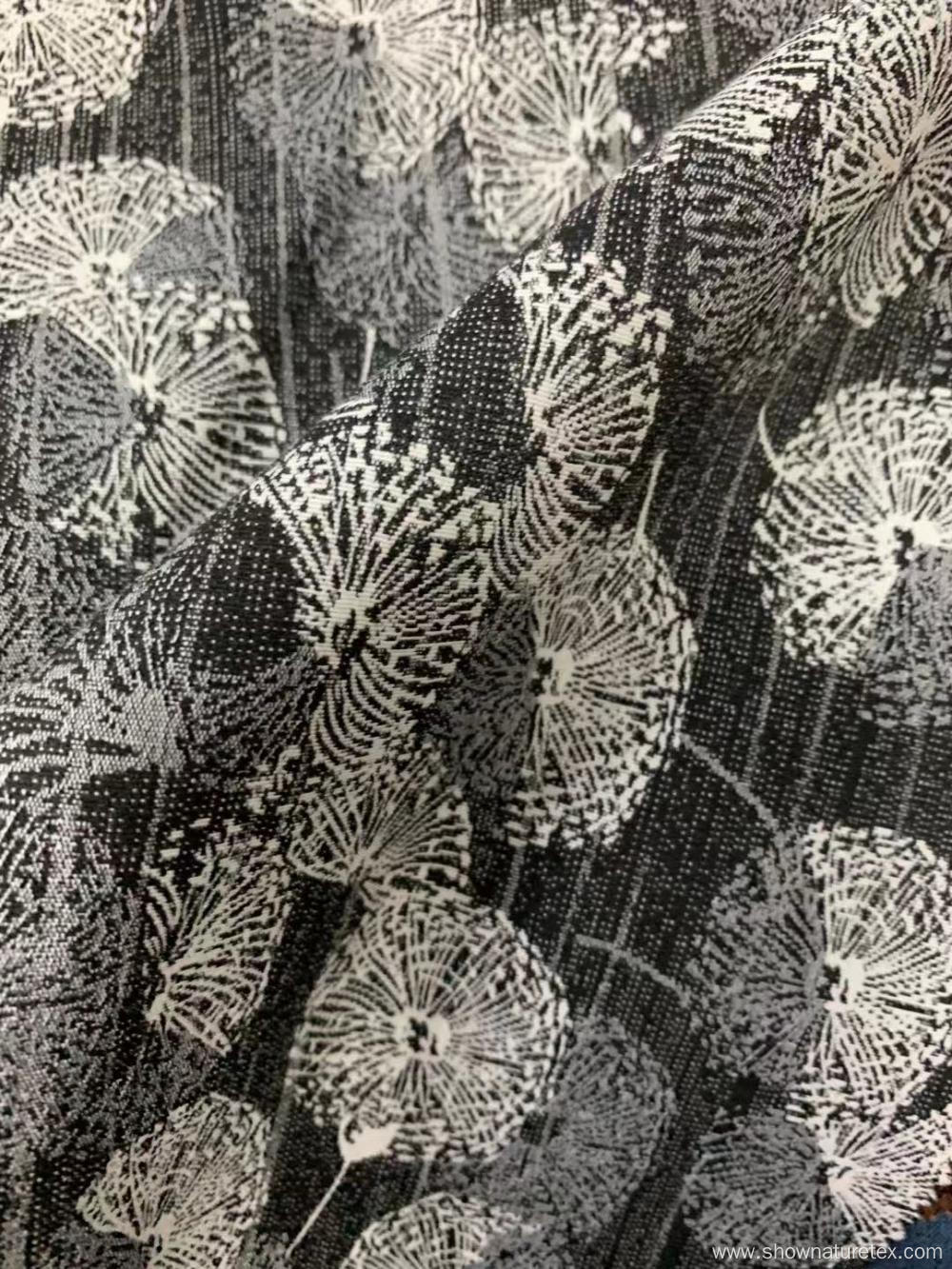 Polyester Cotton Flower Design Jacquard