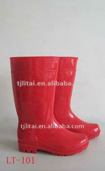 solid color pvc rain boots