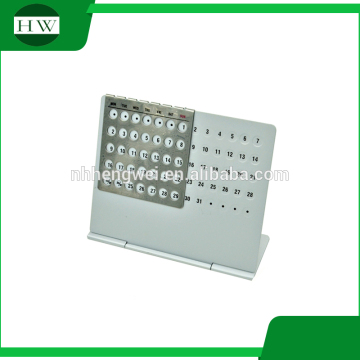 New Customized logo design Folding Aluminum Calendar/Office Calendar/Desk Calendar