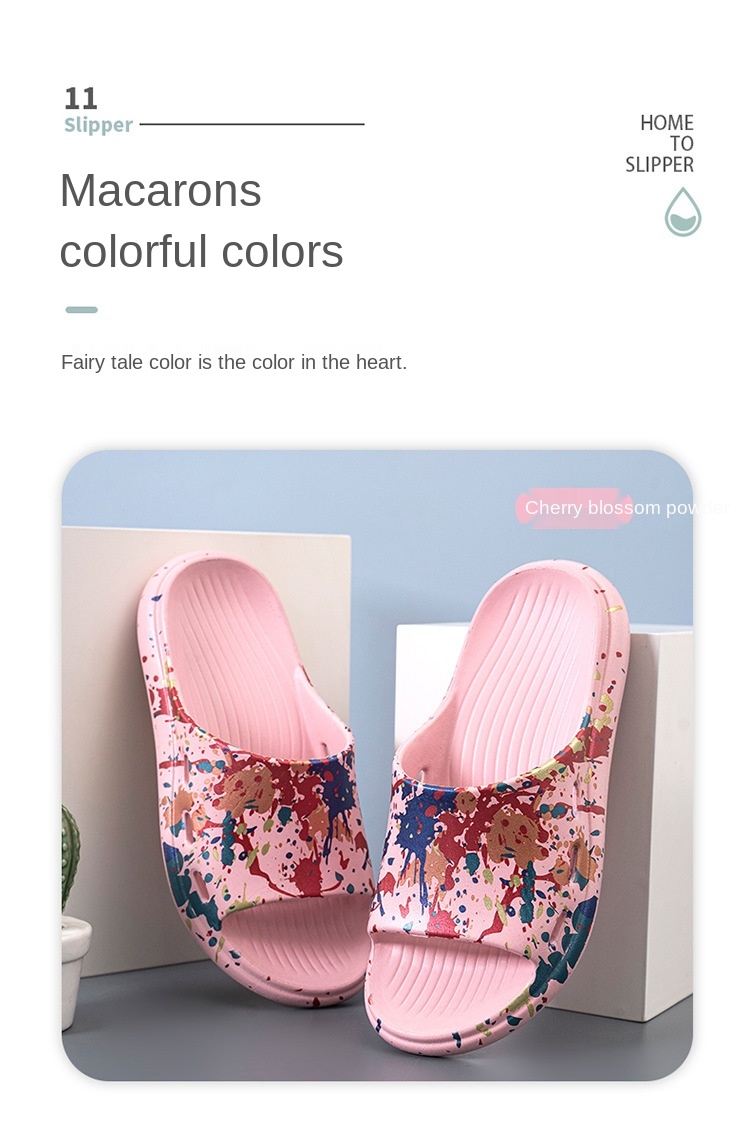 2021 fashion Graffiti color anti slip women summer slide slipper soft eva beach slides Couples sandals for man hot sale