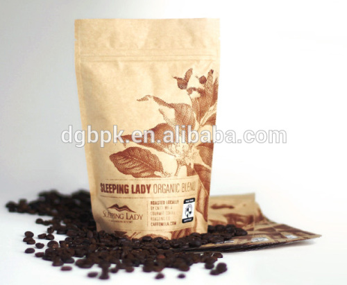 stand up zip lock round bottom coffee beans bag