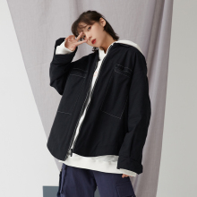 Printed cool casual  cotton-padded jacket