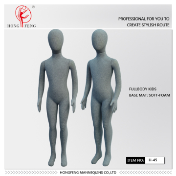 children mannequin in soft foam with fabric