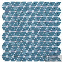 Triangle Green Glass Mosaic Tile Backsplash