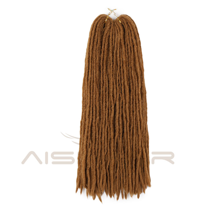 Aisi Hair Brown Black Color Soft Goddess Faux Locs Crochet Braids Hair Synthetic Braiding Hair Extension For Black Women