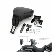 Motorcycle Backrest Pad Set for Harley Touring FLHT Electra Glide 1997-2017
