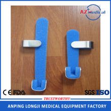 disposable foam padded silver and blue finger splint