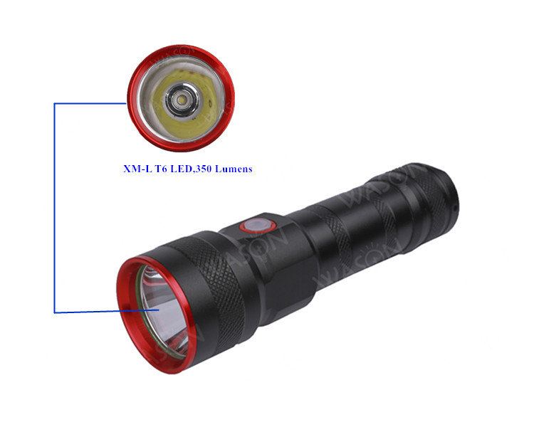 Top Grade Tactical 300 Meters Long Range 26650/18650 Handy Strong Light Aluminium Alloy Led Flashlight