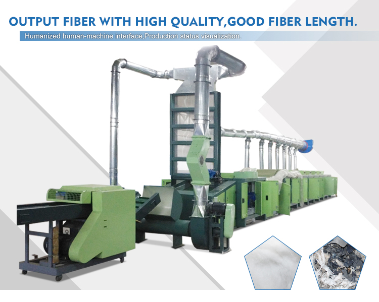 New design Cotton Textile Fabric Tearing Recycling Machine