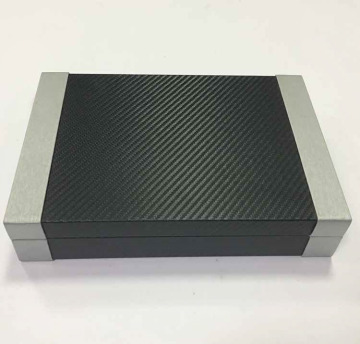 Carbon Fiber Leather Gifts Case For Cufflink Pen