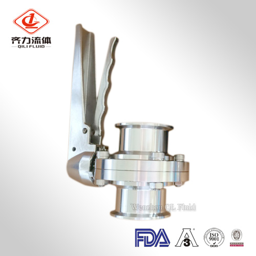 Butterfly Valve With Sanitary Stainless Steel Handle