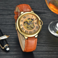 new design fashion custom automatic gold plated girl wrist watch