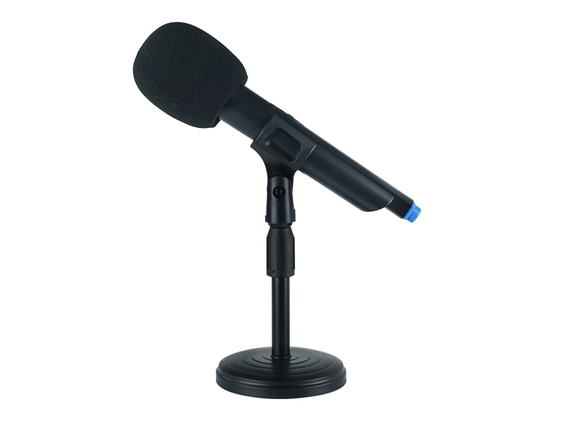 Round Base Desktop Table Microphone Mic Holder Stand with Clip