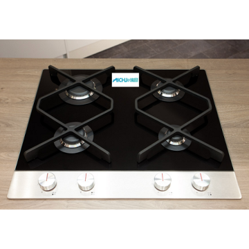 Designer Four Burner Gas On Glass Hob