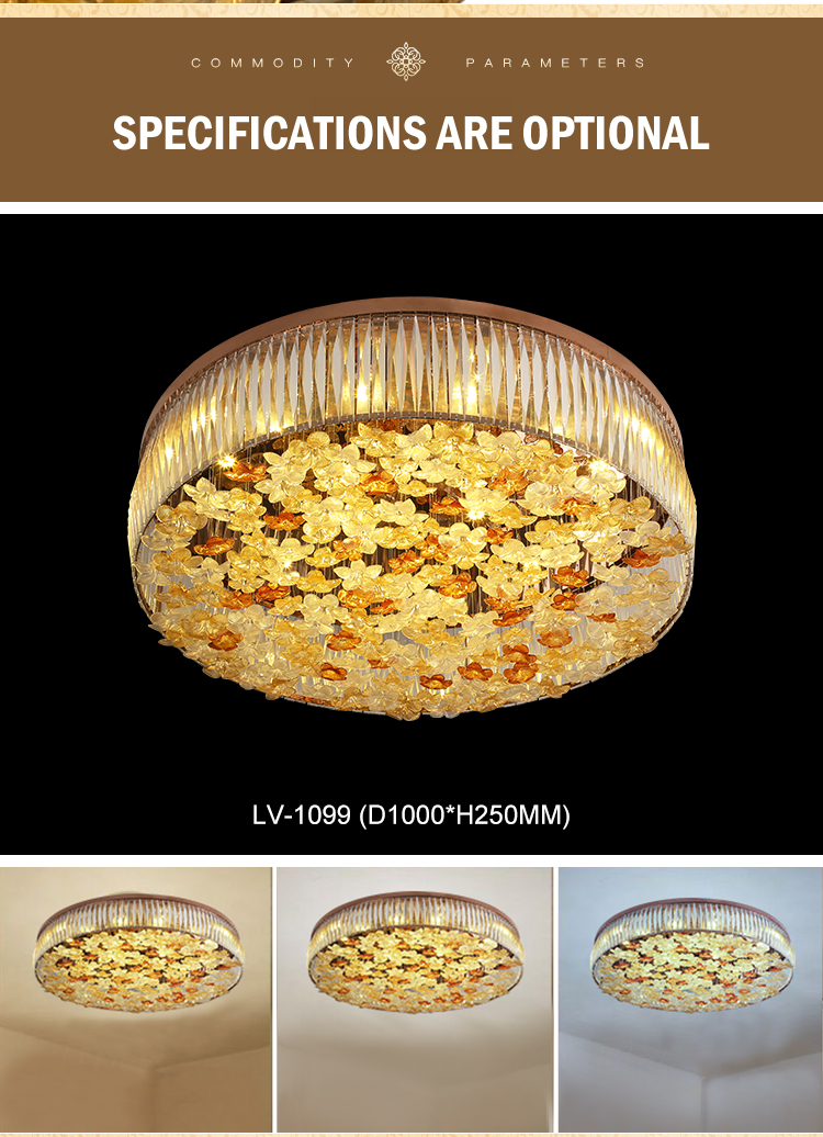 G-Lights European Style Indoor Decorative Glass Ceiling Led Chandelier Light