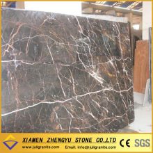Chinese brown saint Laurent marble slab yellow gold line