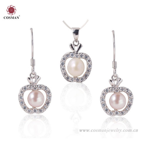 925 Sterling Silver Cheap Pearl Jewelry Sets