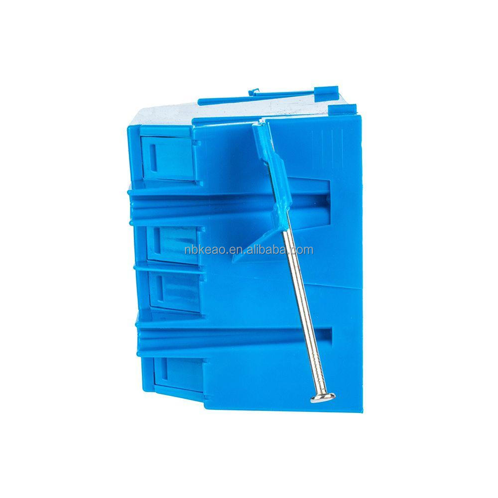 2-Gang 32 cu. in. Blue electrical wall PVC outside electrical box New Work receptacle box Electrical Switch and Outlet Box