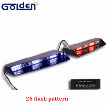 Interior windshield mount emergency led visor undercover light bar