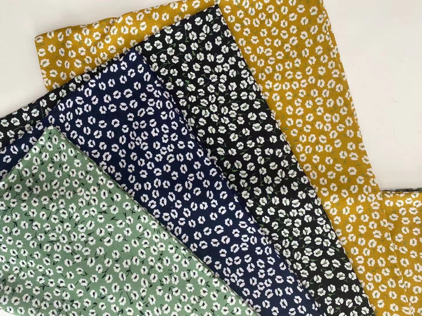 Shaoxing textile stock  100% Rayon/Viscose Woven Printed Fabric  rayon challis printed  30*30 Ecovero print  for shirt dress