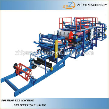 Color Steel Sandwich Panel Roller Former Making Machinery Line