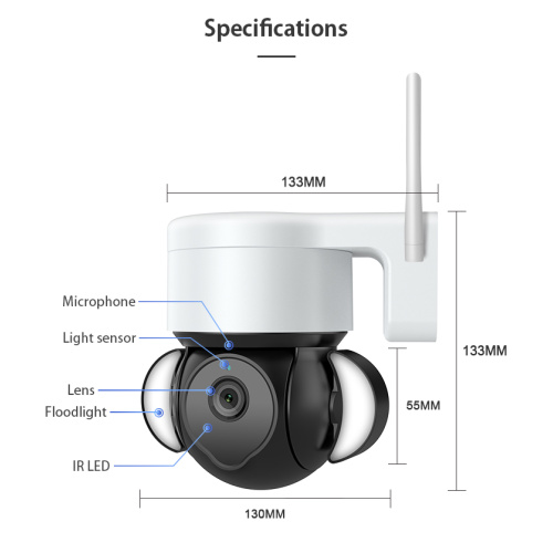 3MP инфрақызыл түнгі Vision CCTV камерасы
