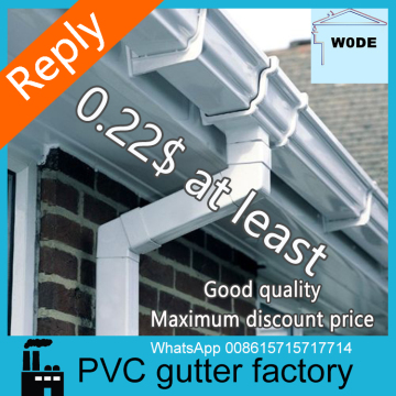 PVC rainwater gutter and rainwater drain pipes system