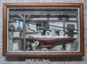 wooden shadow box photo frame knot frame craft home decoration nautical item