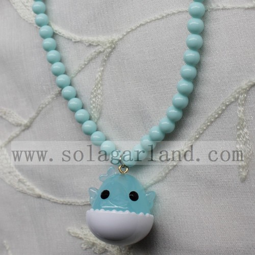 Acrylic Opaque Chunky Beads Bubblegum Necklace For Baby