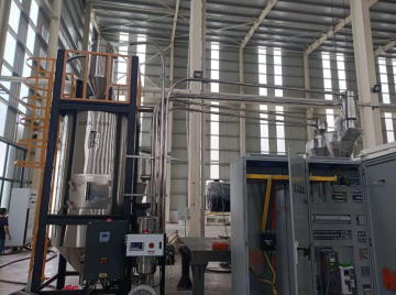 Deodorizing plastic particle dehumidification drying system