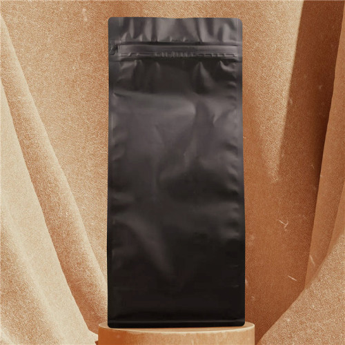 Bolsas de café planas mate de amperio negro para ventas en línea para seguridad