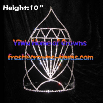 10inch Big Diamond Crystal Crowns