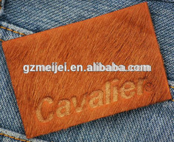 new design horse hair leather patch