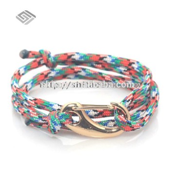 Best Selling Golden Metal Clasp Bracelet,High Quality Self Rescue Bracelet,Colourful Wrap Bracelet