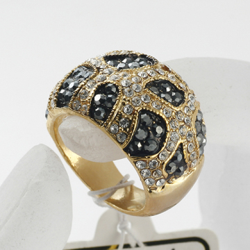 popular full rhinestone bling ring love finger Wedding ring for women