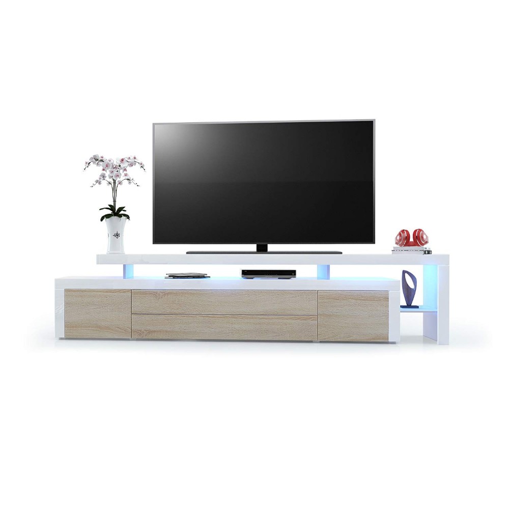 Modern Design 2-Door 2-Drawer TV Stand TV Cabinet