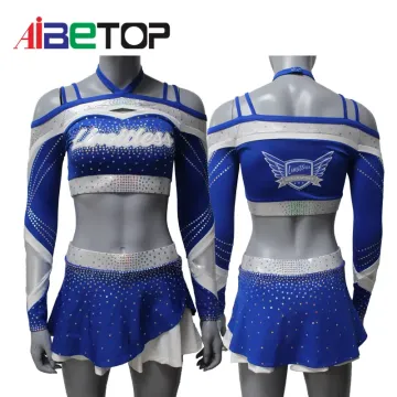 Custom Blue Cheerleading Uniforms