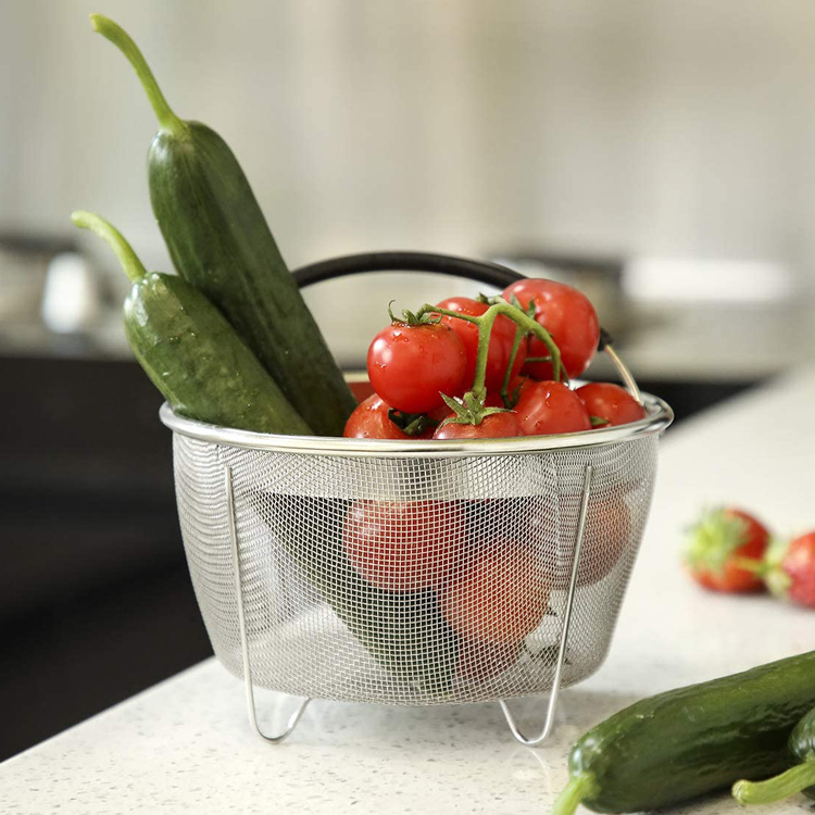 Premium Stainless Steel Food Steamer Basket for Pot Accessories 6qt or 8qt