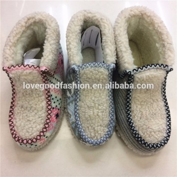 Stock Fleece Lined Home Norwegian Knit Ankle Boots for Women