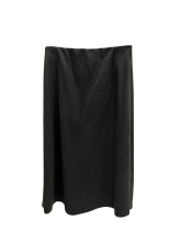 Women's wool fabric back slit skirt