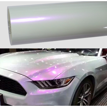 Pearl White Gloss Purple Car wrapper