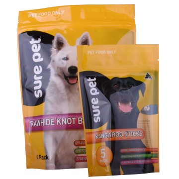 Spersonalizowane smakołyki dla psów stań w pouchu z zamkiem błyskawicznym