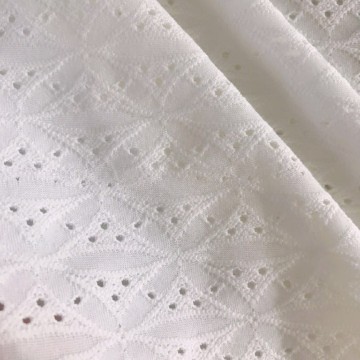 Tessuto jacquard poli elastico bianco