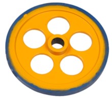 Axis assembled with transport wheels