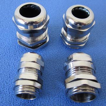 Brass, Nickel Plated Cable Gland with Washer