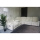 White PU Leather Manual Corner Recliner Sofa