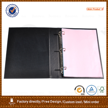 texture leather document holder with ring binder