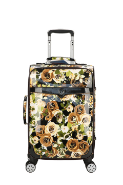 Super mute pattern pu luggage trolley